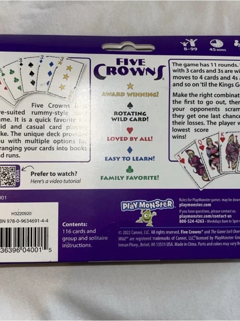 Five Crowns Rummy Style Card Game by SET. Winner Of 10 Best Games Award. Age 8+